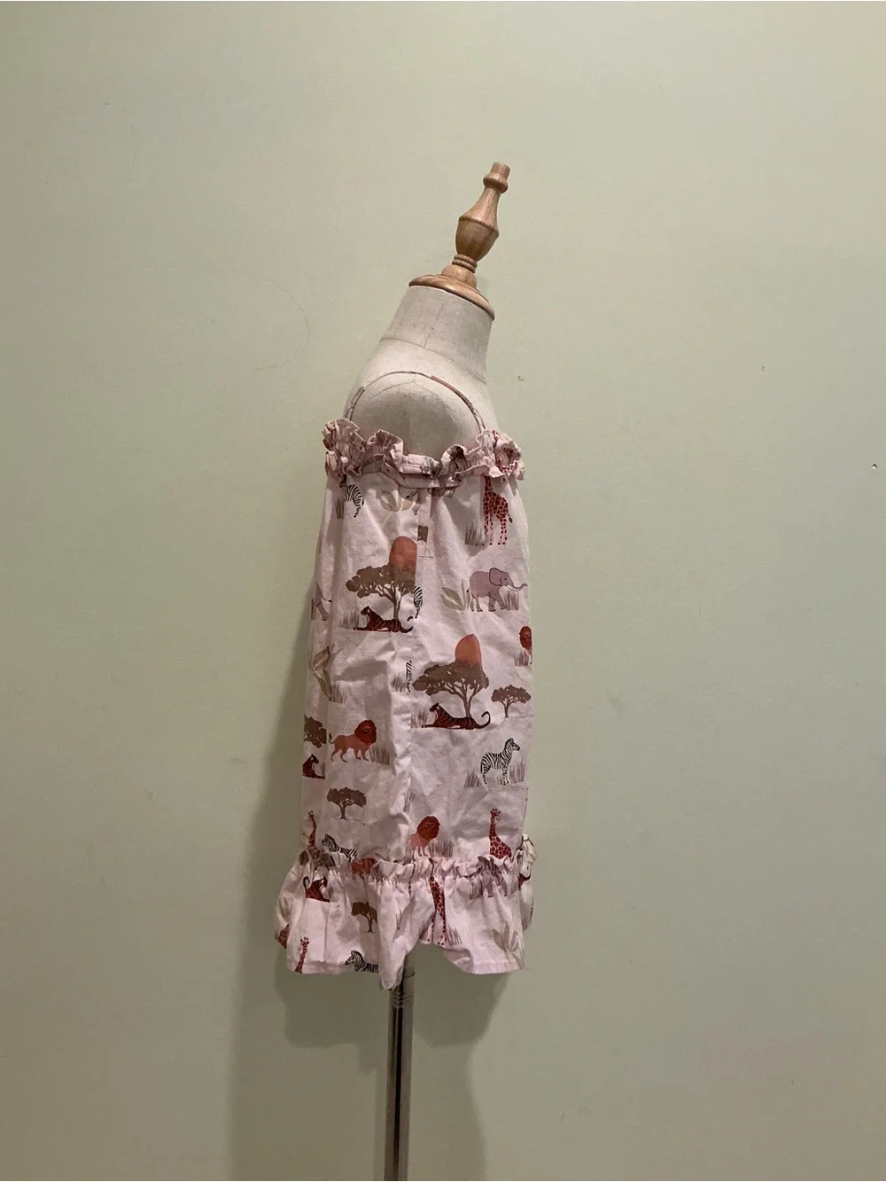 Gymboree Light Pink Safari Animal Ruffle Sundress